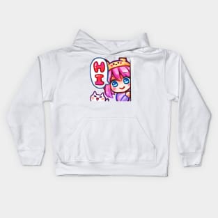 kawaii anime girl hi cat OC Kids Hoodie